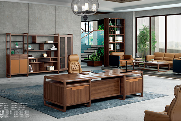 新中式老板辦公桌全實木老板班臺-雅致 新中式老板辦公桌全實木老板班臺-雅致