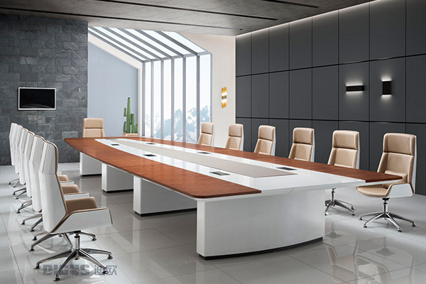 企業(yè)事業(yè)單位會議室油漆胡桃木大會議臺洽談桌-HT 企業(yè)事業(yè)單位會議室油漆胡桃木大會議臺洽談桌-HT