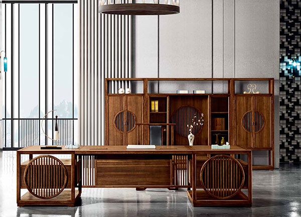 2019迪歐新款實木總裁大班臺-圓意系列 2019迪歐新款實木總裁大班臺-圓意系列