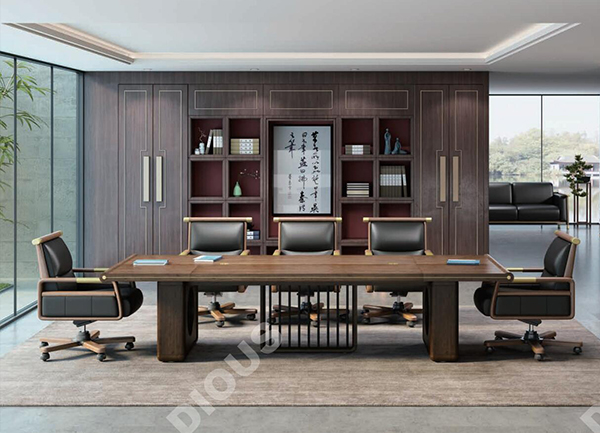 新品-新中式板木會議桌-行云系列-迪歐家具 新品-新中式板木會議桌-行云系列-迪歐家具