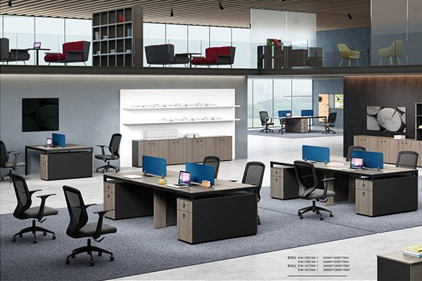 職員辦公桌椅簡約桌椅組合屏風(fēng)工位4/6/8人位漢克 職員辦公桌椅簡約桌椅組合屏風(fēng)工位4/6/8人位漢克