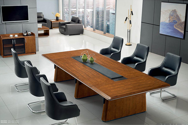 流線型簡潔胡桃木2.4米-3.6米大會議臺-御泰 流線型簡潔胡桃木2.4米-3.6米大會議臺-御泰