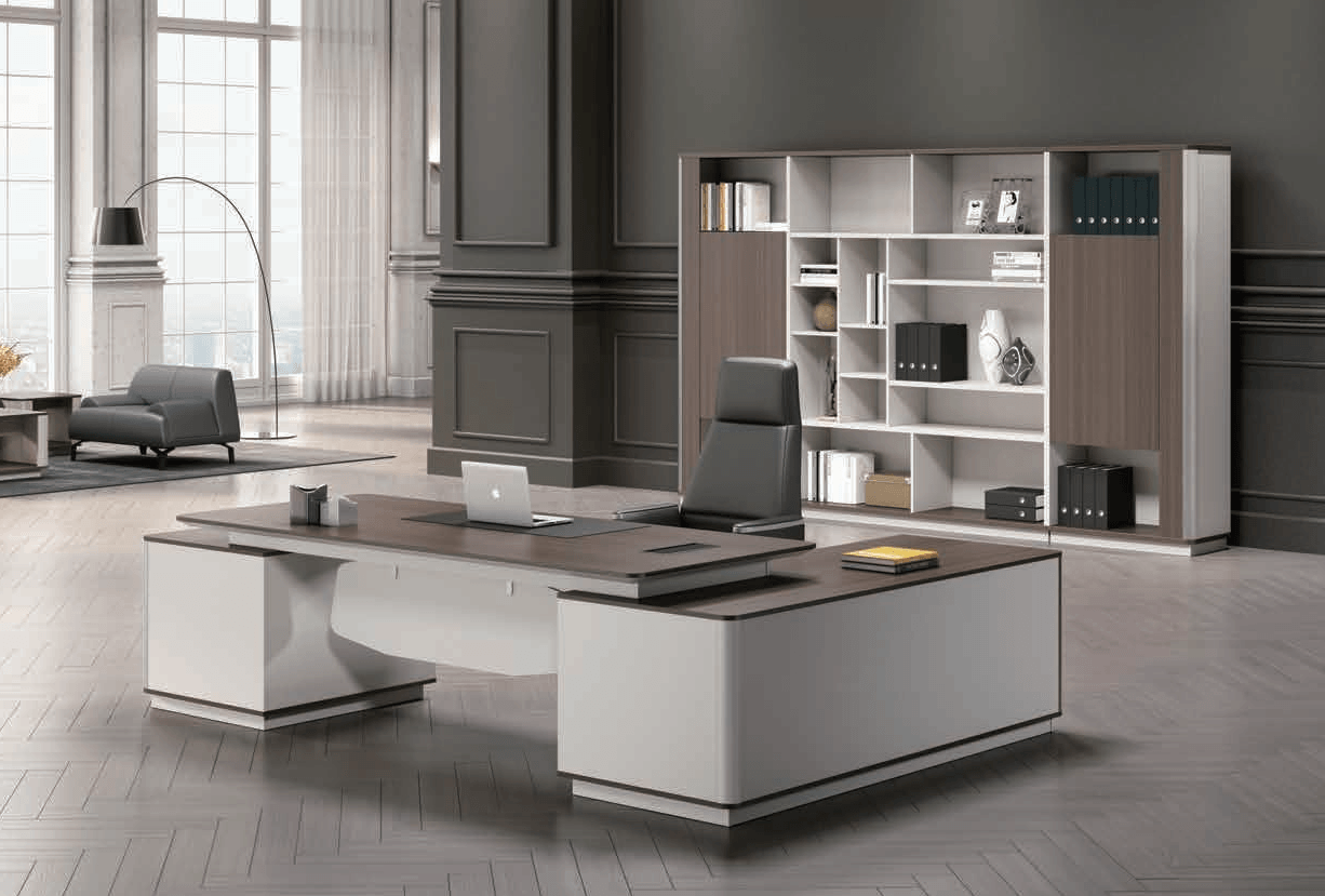 新品-天籟系列-優雅輕奢老板辦公桌-迪歐家具 新品-天籟系列-優雅輕奢老板辦公桌-迪歐家具